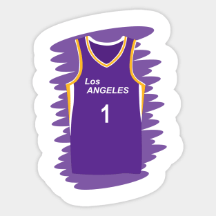 Los Angeles Sparks number 1 uniform Sticker